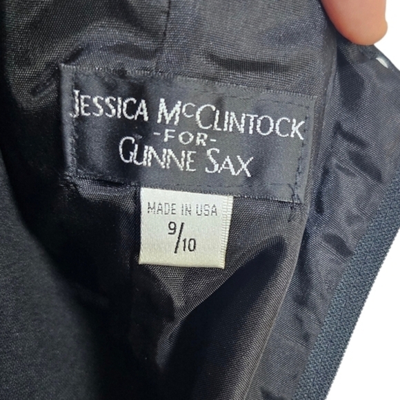 Gunne Sax Jessica McClintock Vintage Rockabilly Retro 50s Polka Dot Swing Dress - Picture 13 of 13